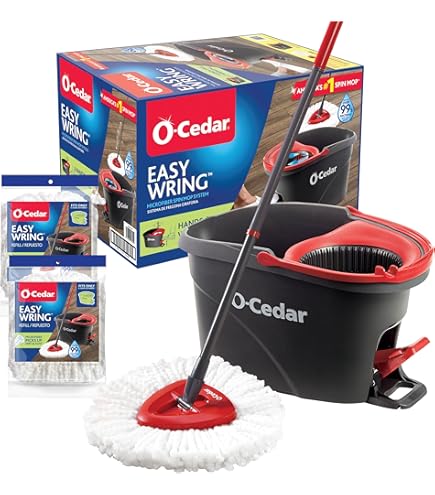 O-Cedar Easywring Microfiber Spin Mop & Bucket Floor